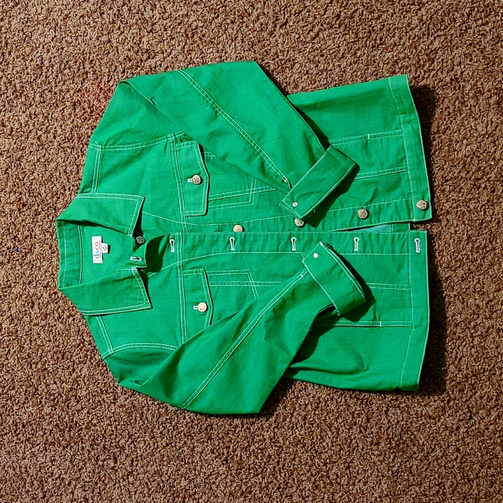 D&CO. Green jean jacket